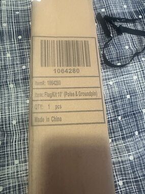 Outdoor Flag Kit 10' Poles & Groundpin - black